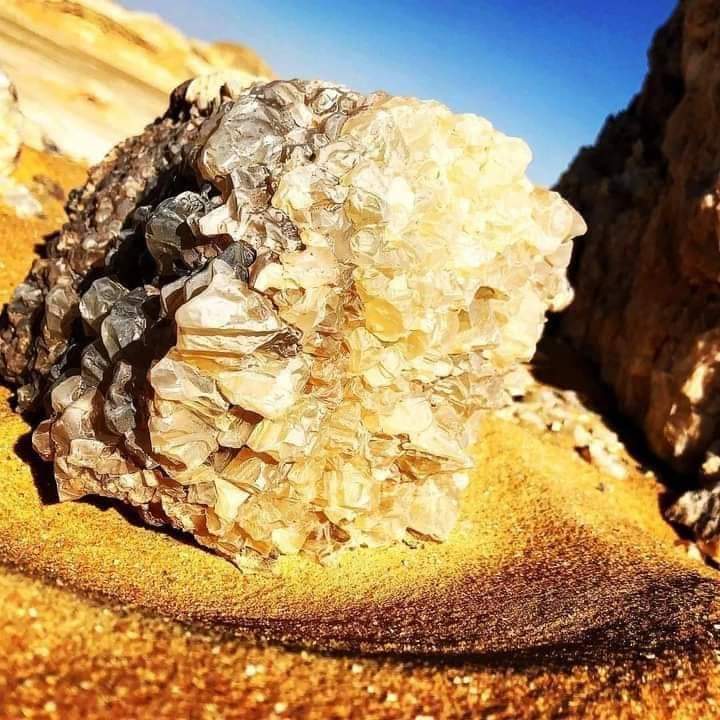 Crystal Stone In White Desert