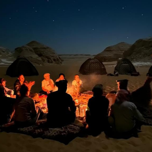 White Desert camping Egypt