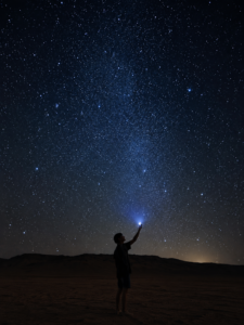 Reaching for the stars at night